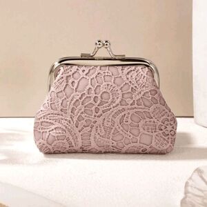 2/$21 *Brand New* Ladies Embroidered Pinkish Purple Coin Purse
